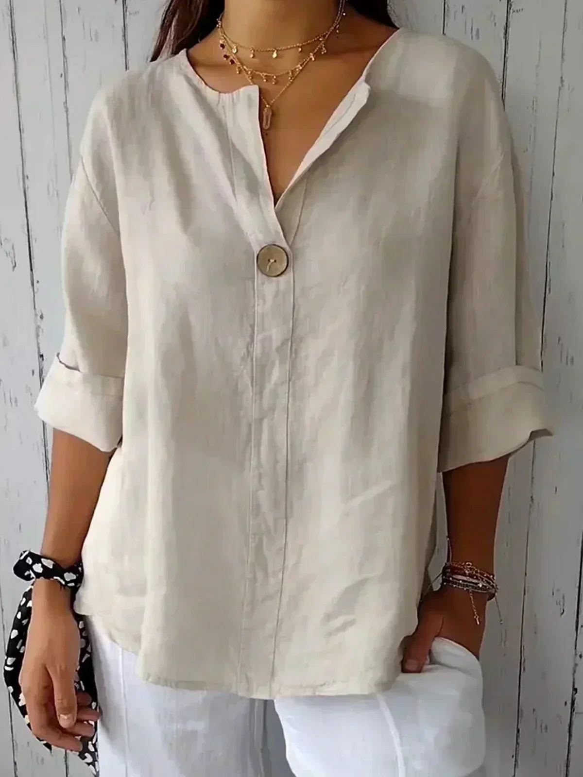 Atmungsaktive Bluse in lockerer Passform