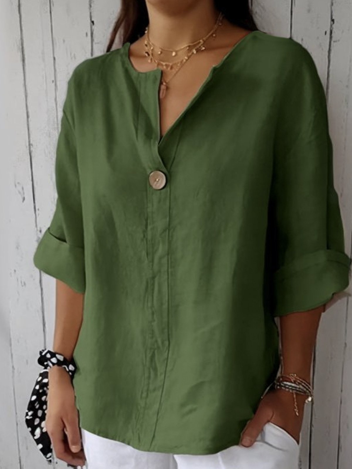 Atmungsaktive Bluse in lockerer Passform