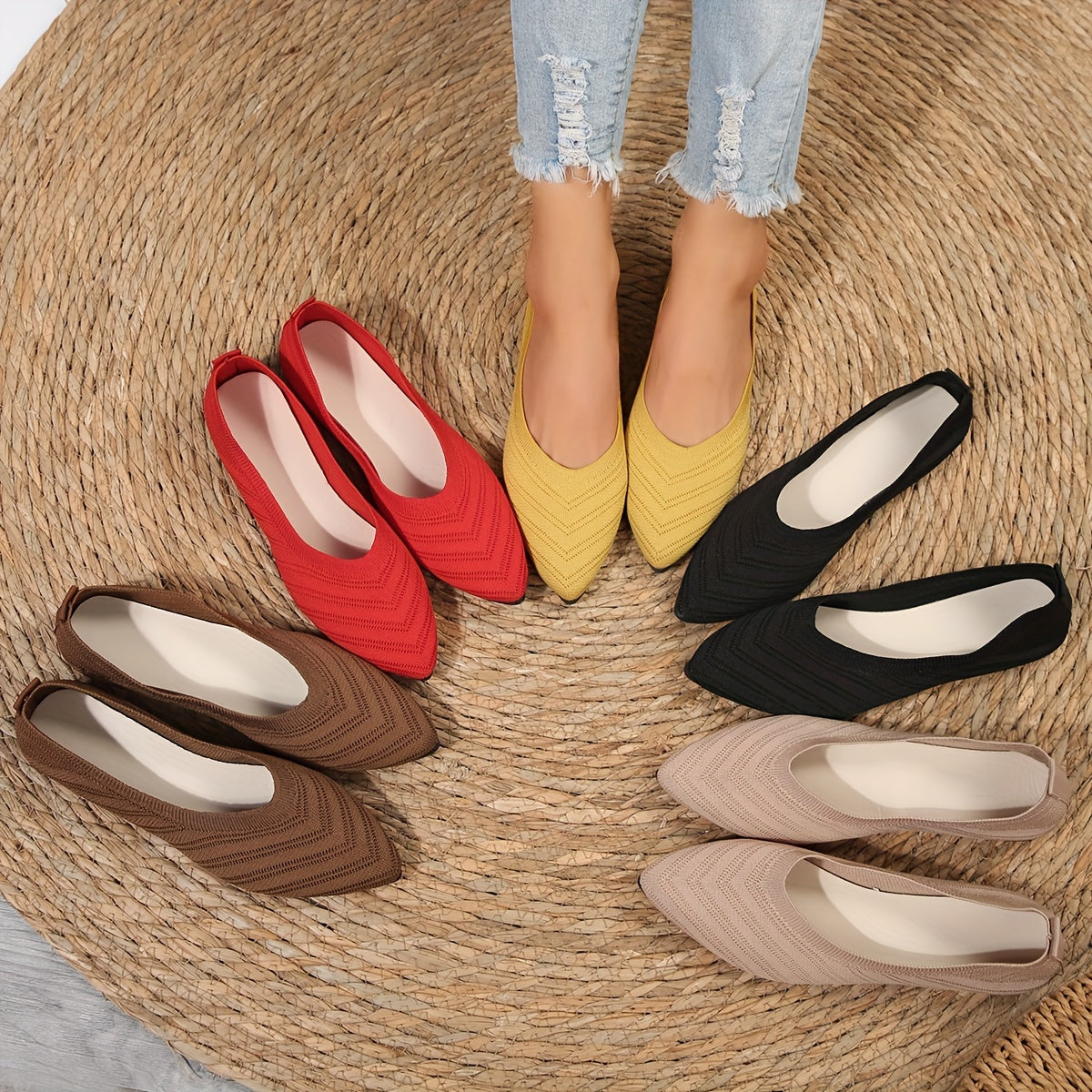 Damen Komfort-Flachschuhe