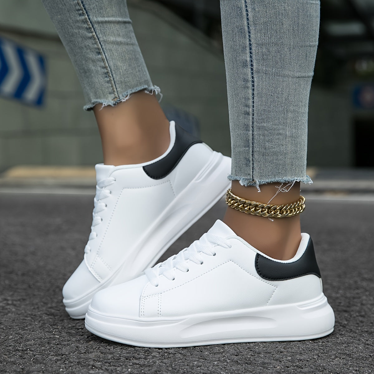 Saubere Weiße Damen Turnschuhe