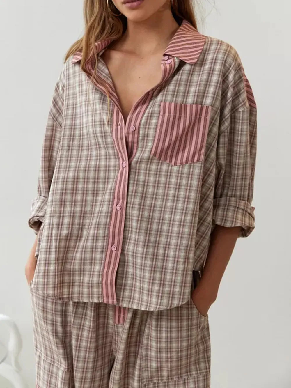 Zweiteiliges lässiges Pyjama Set
