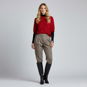 Strukturierter Kurzarm Strickpullover