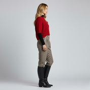 Strukturierter Kurzarm Strickpullover