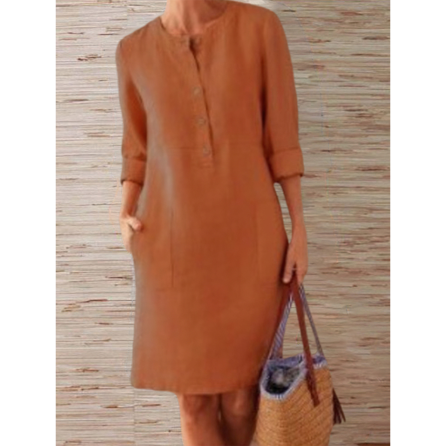 Einfaches knielanges Kleid