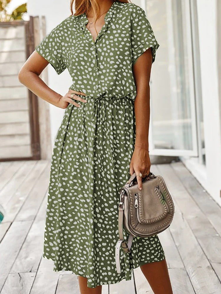 Bequemes Bedrucktes Sommerkleid