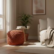 Geflochtener Struktur Pouf Ottoman