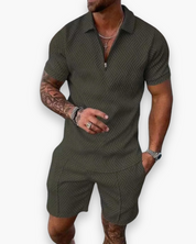 Zweiteiliges Sommer Polo Shirt und Shorts Set