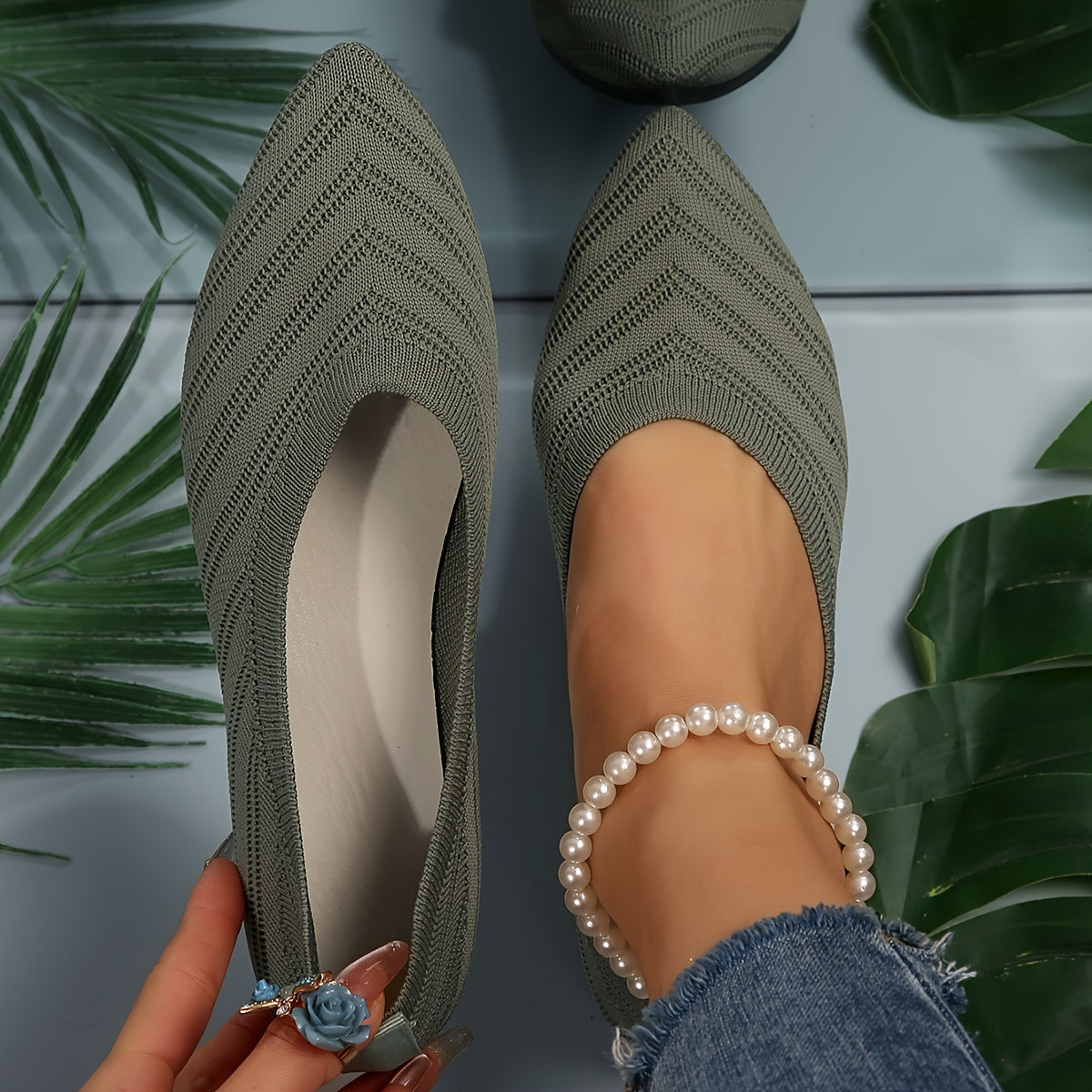 Bequeme flache Schuhe