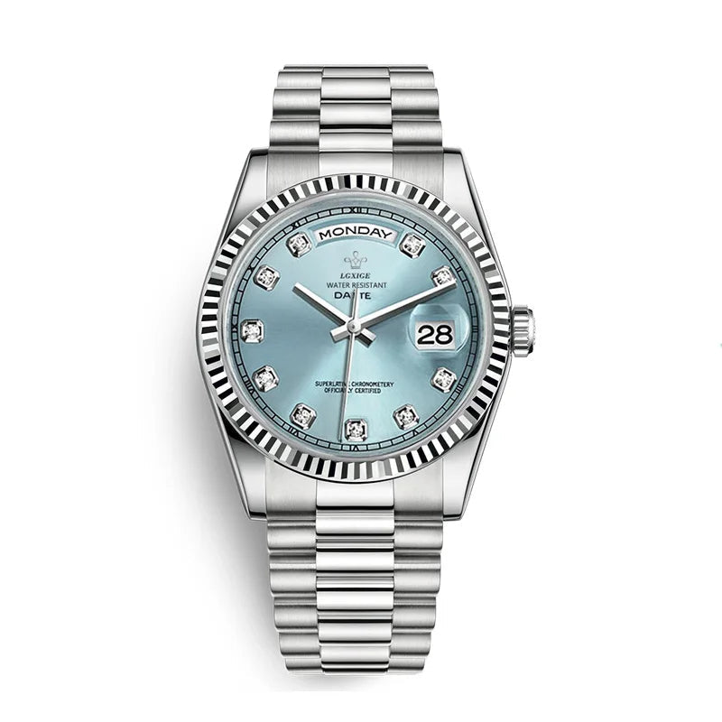 Diamant Edelstahl Armbanduhr Nr. 353