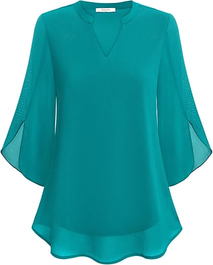 Luftige V-Ausschnitt Bluse