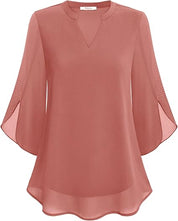 Luftige V-Ausschnitt Bluse