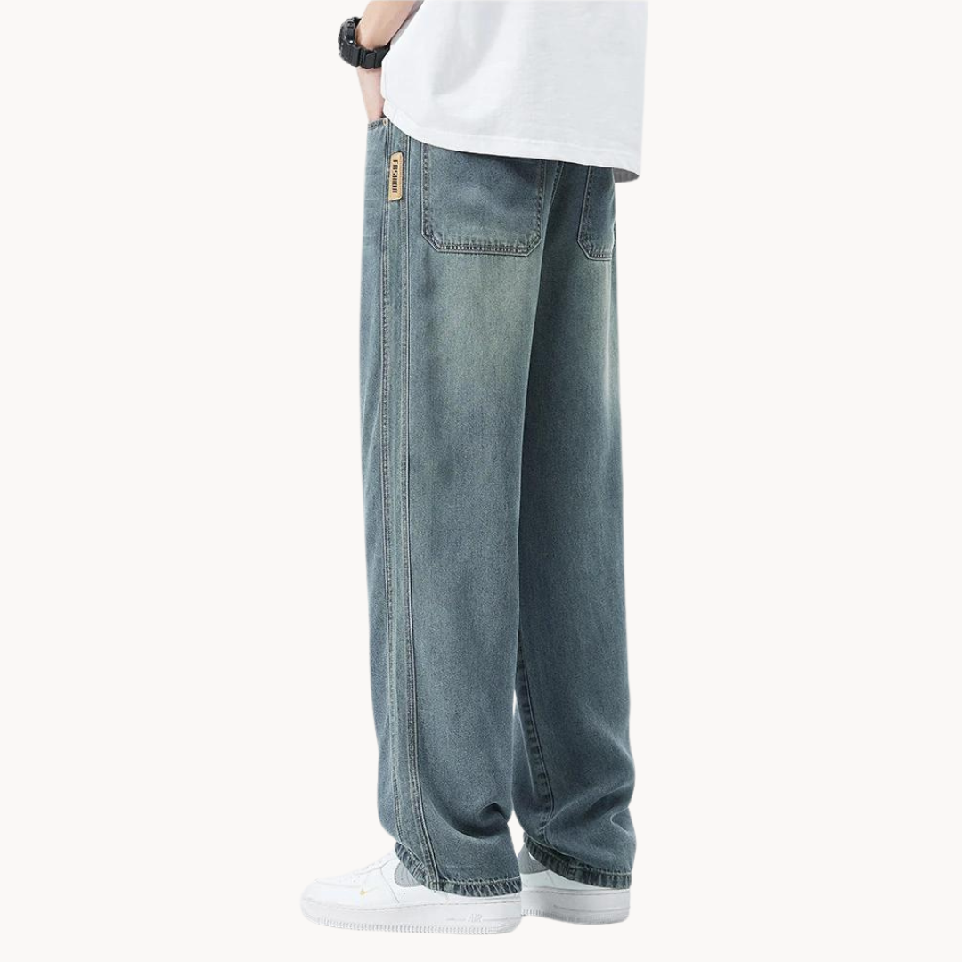 Herren Weitbeinige Jeans