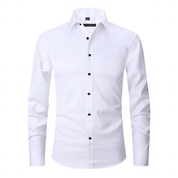 Herren Knitterfreies Langarmhemd