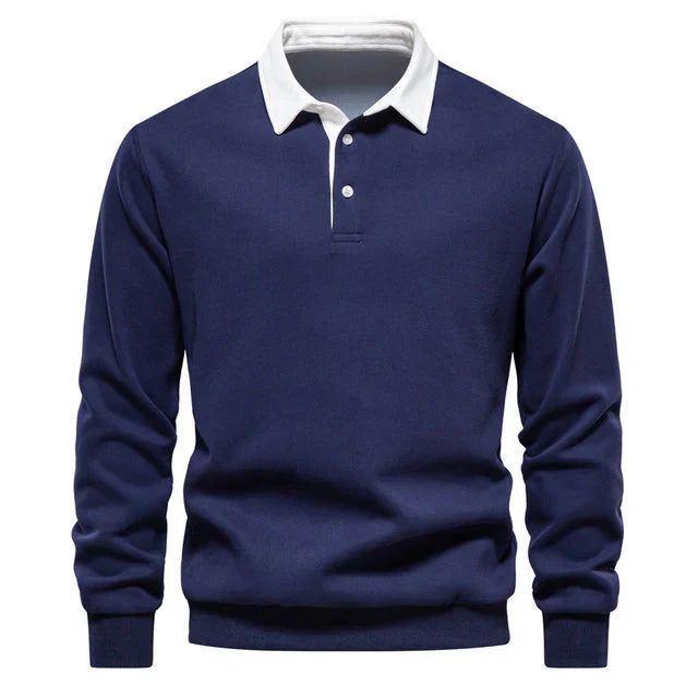 Langärmshirt Mit Polokragen