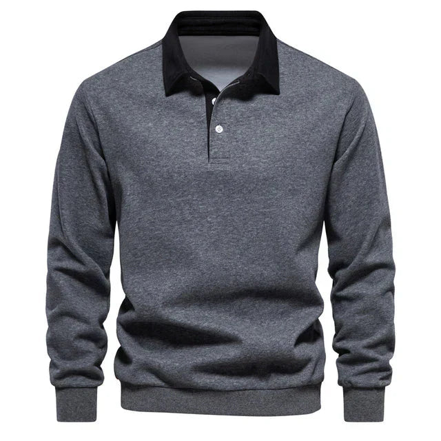 Langärmshirt Mit Polokragen