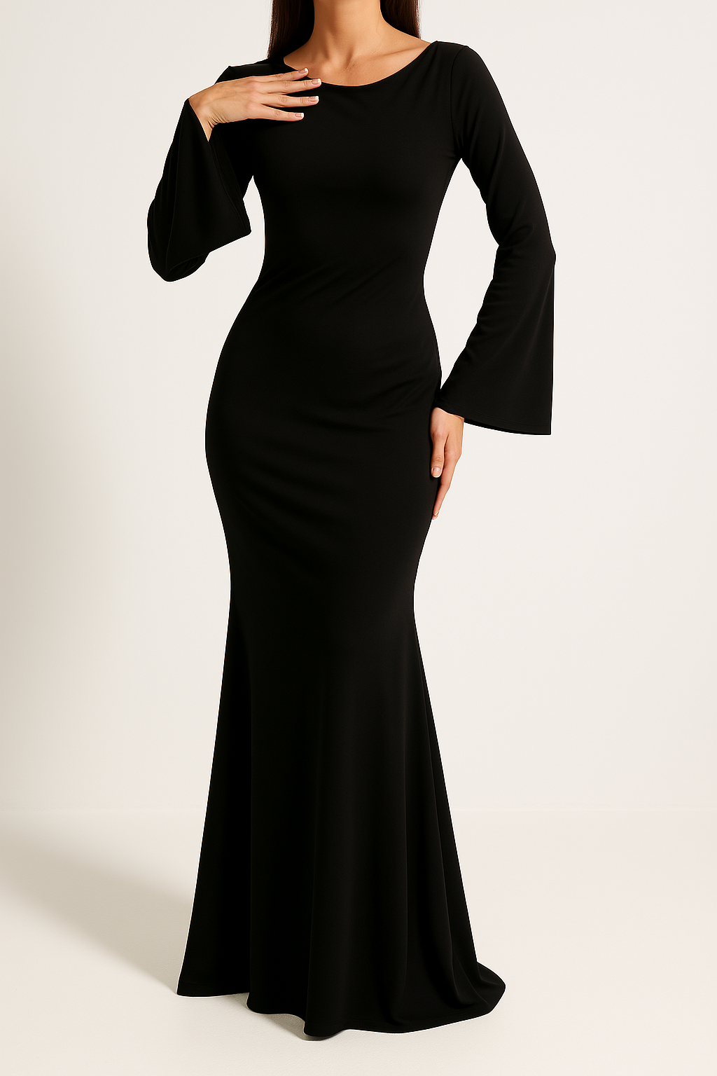 Luxuriöses Satin Maxikleid
