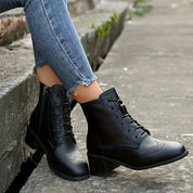 Damen Klassische Lederstiefel