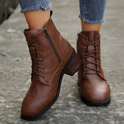 Damen Klassische Lederstiefel