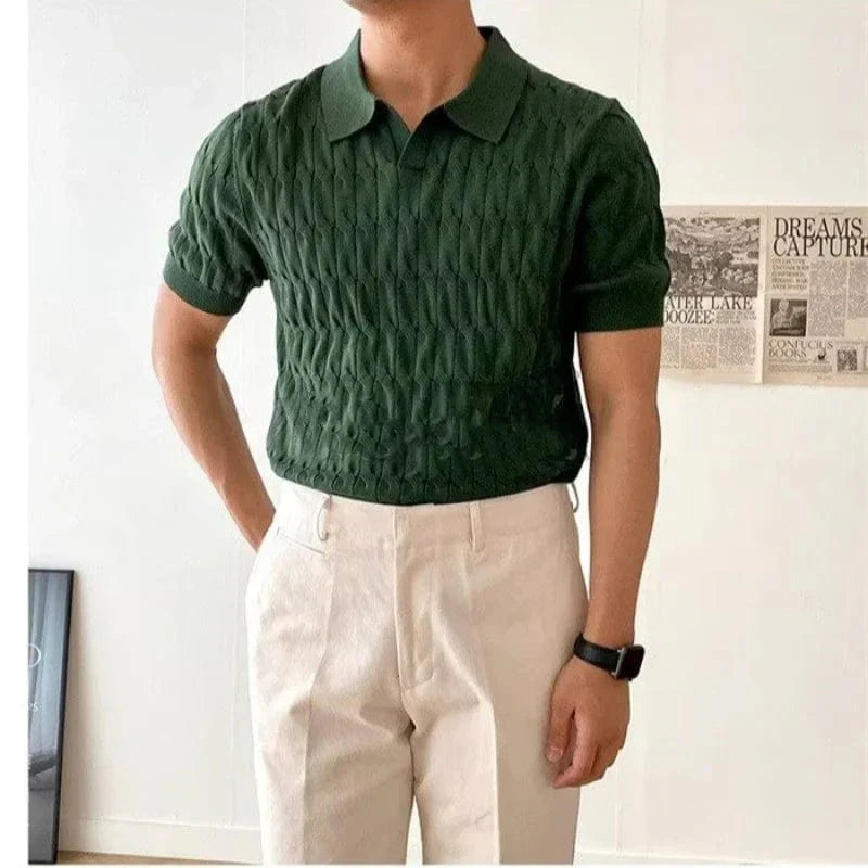 Zeitloses gestricktes Polohemd