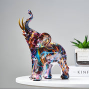 Abstrakte Mehrfarbige Elefantenstatue
