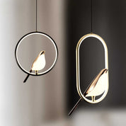 Goldener Vogel in Luxus-Pendelleuchte