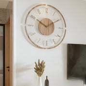 Transparente Acryl & Holz Stille Wanduhr
