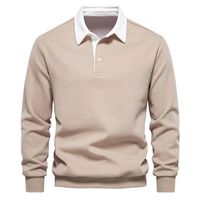 Langärmshirt Mit Polokragen