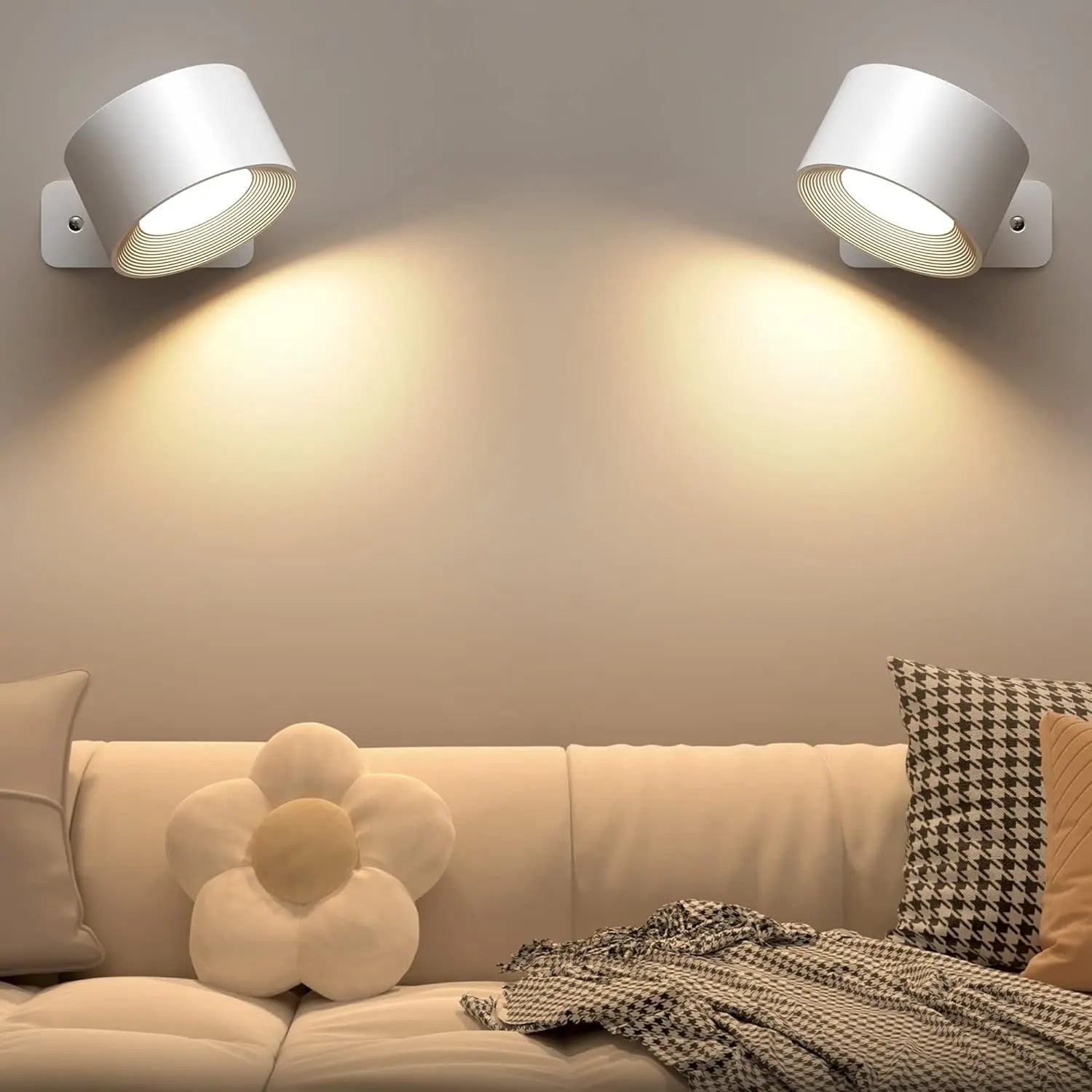 MAJE 360° LED-Wandleuchten 1+1