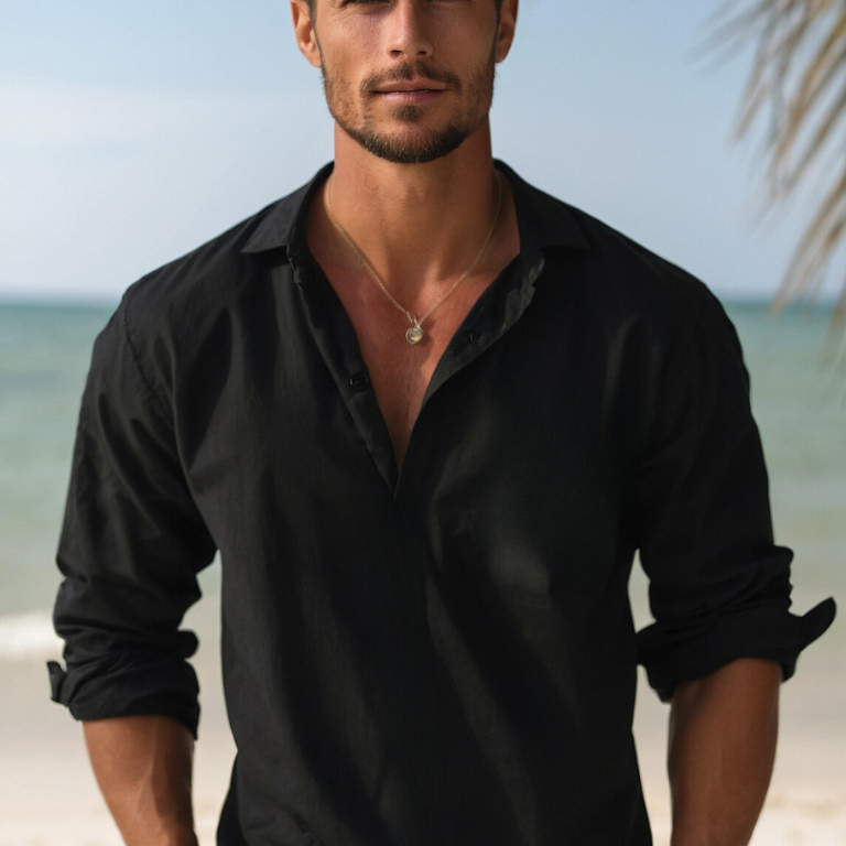 Leinenhemd-Halbarm-Baumwolle-Sommer-Hemd-fur-Manner-Leyna-Moda-4.png