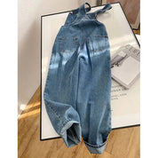 Übergroße Denim Overall Latzhose