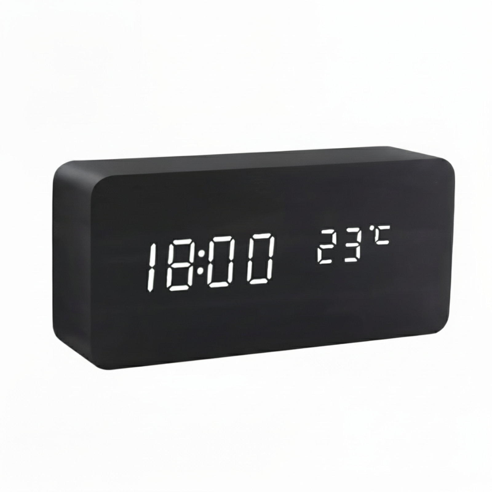 Moderner LED Digital Wecker aus Holz