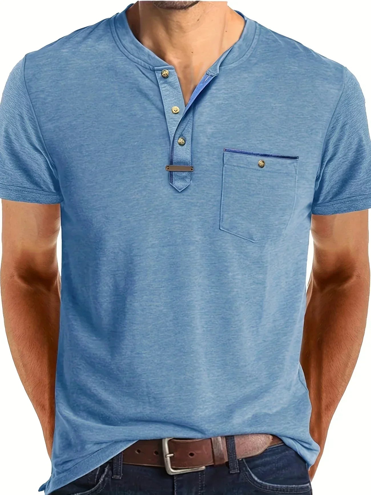 Lässiges T-Shirt mit Brusttasche