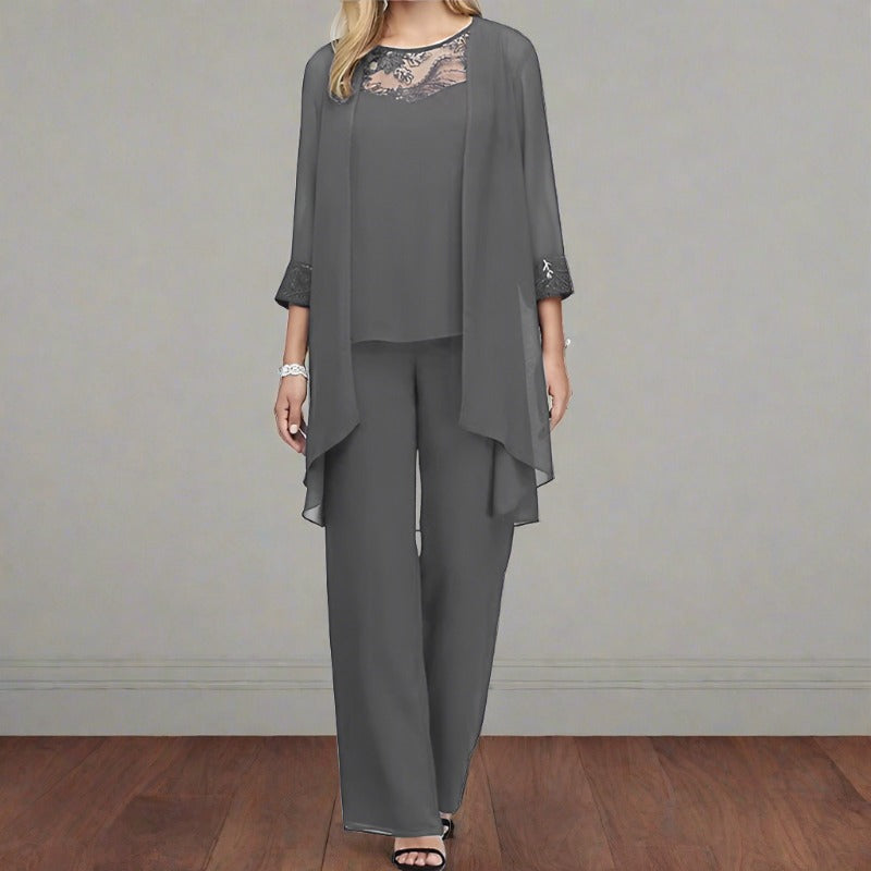 Elegantes dreiteiliges Damen Outfit Set