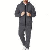 Herren Sportliches Hoodie Jogginganzug Set