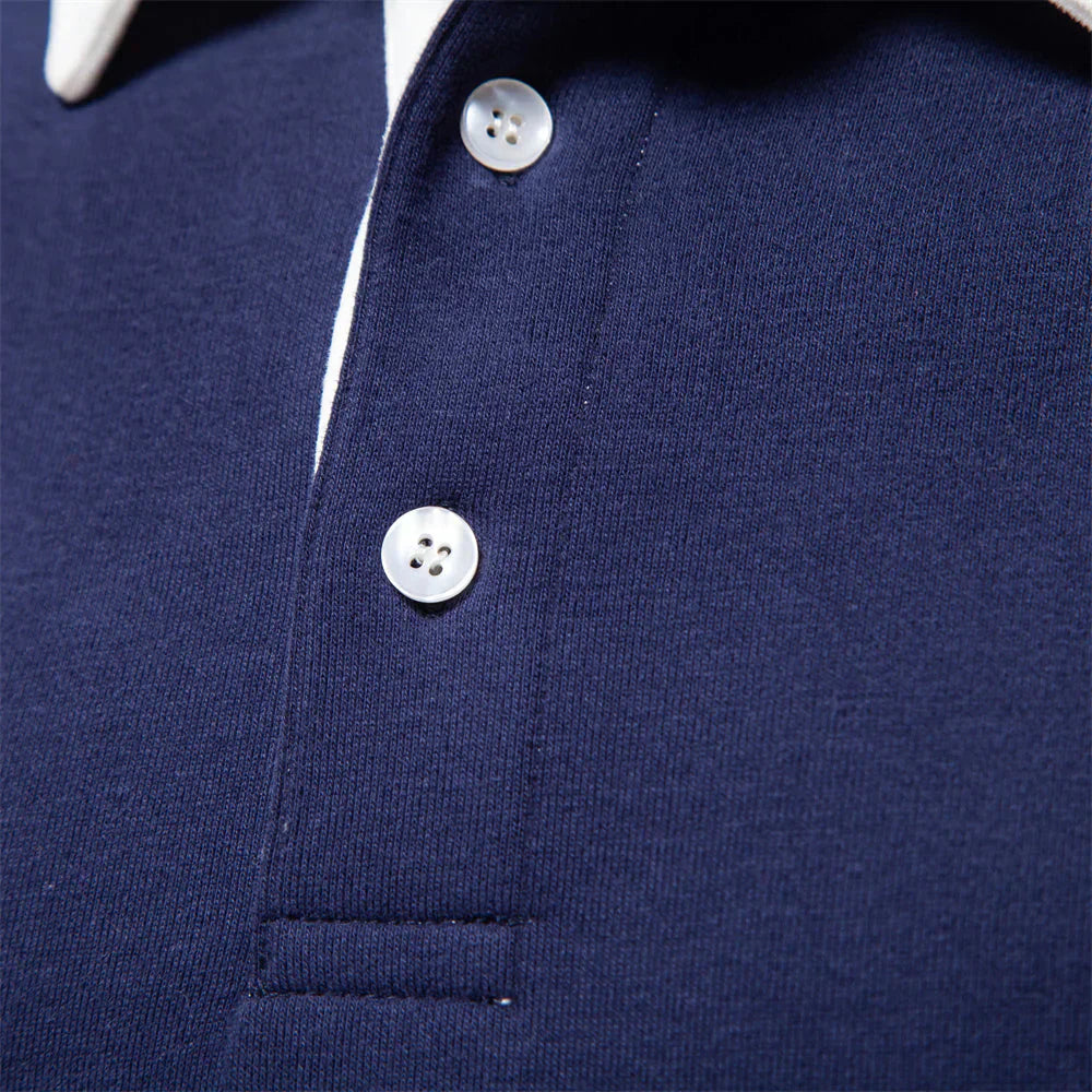 Langärmshirt Mit Polokragen