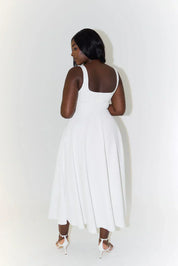 Midi-Kleid mit Hoher Taille