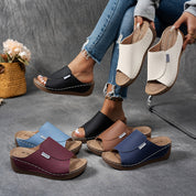 Ergonomische Slip-on Keilsandalen