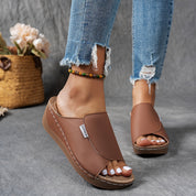 Ergonomische Slip-on Keilsandalen