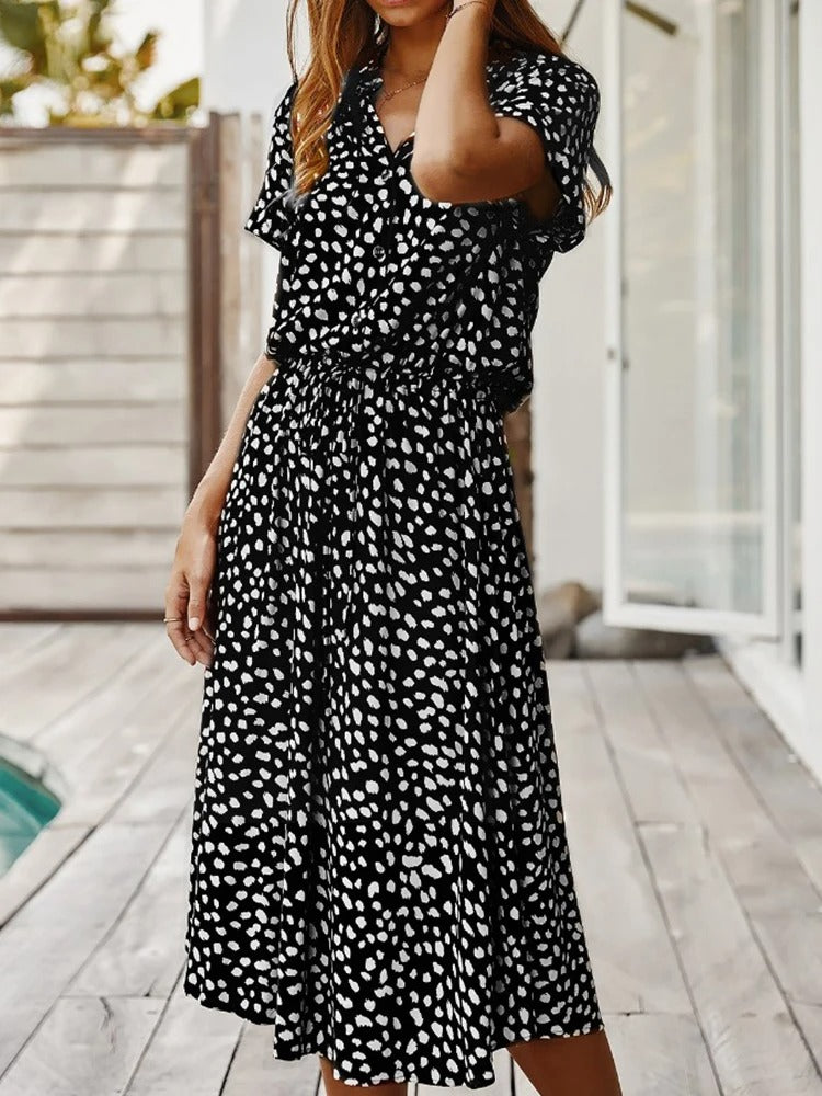 Bequemes Bedrucktes Sommerkleid
