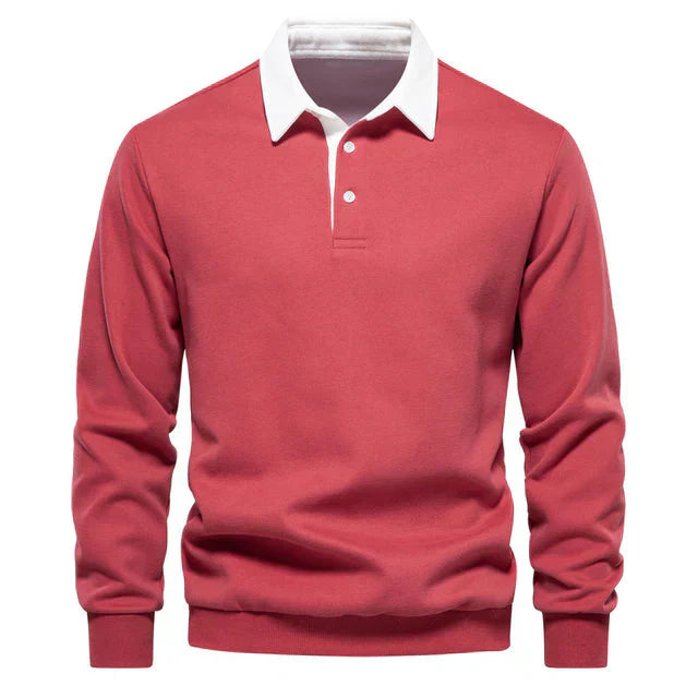 Langärmshirt Mit Polokragen