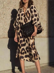 Leopardenmuster Ibiza Kleid