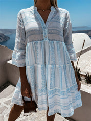 Luftiges Boho-Kleid mit fröhlichem Muster