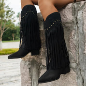 Western Stil Mittelkalb Cowboystiefel