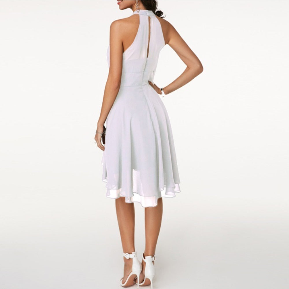 Neckholder Party Midikleid