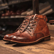 Herren Retro Schnürstiefel