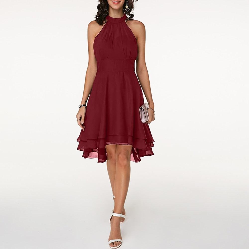 Neckholder Party Midikleid
