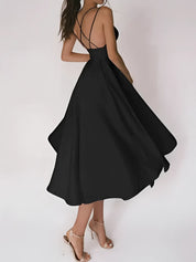 Midi-Kleid mit Überkreuztem Rücken