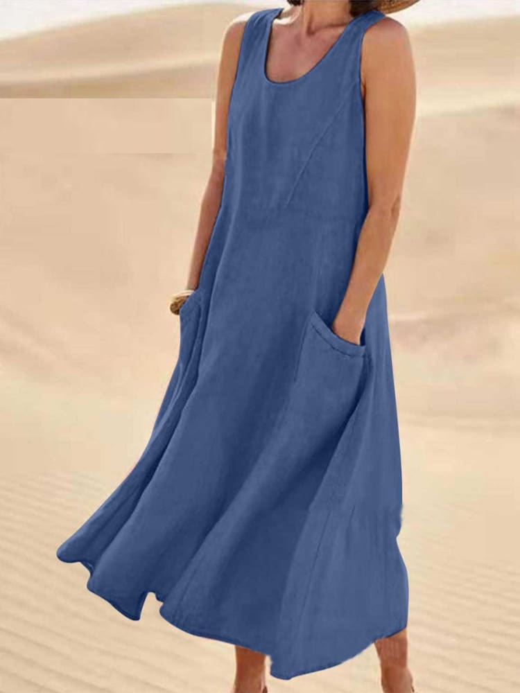 Elegantes Sommerkleid wit Bauchabdeckung