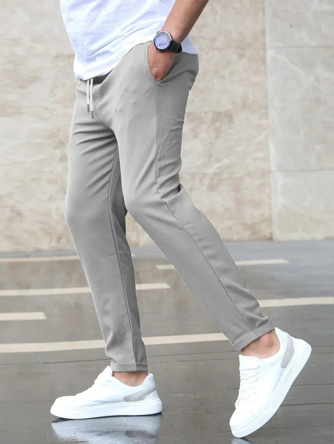Herren Schmale Stretchhose