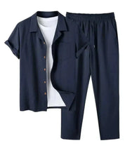 Zweiteiliges kurzärmeliges Hemd und Hose Set